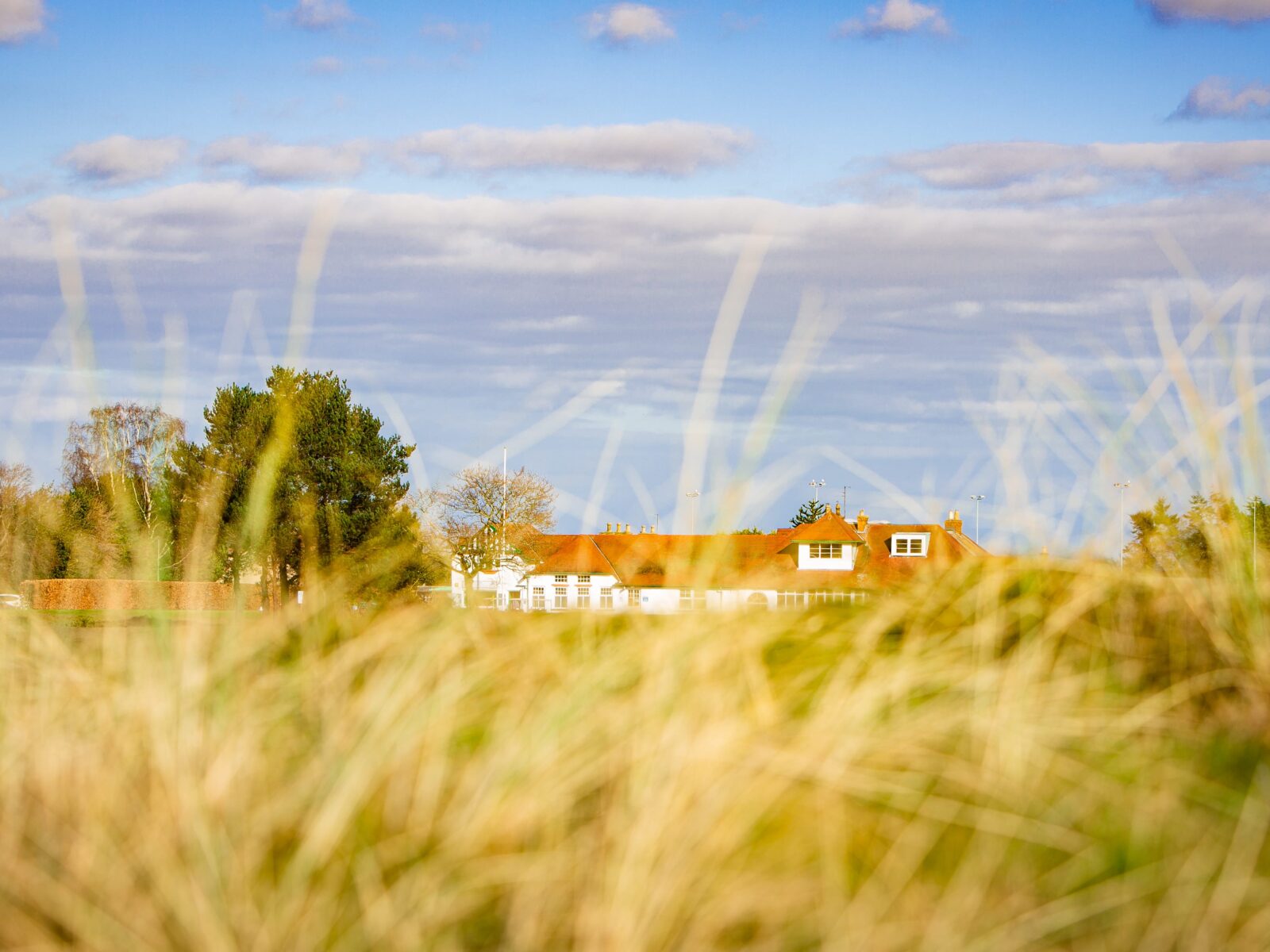 SGC Clubhouse through grass